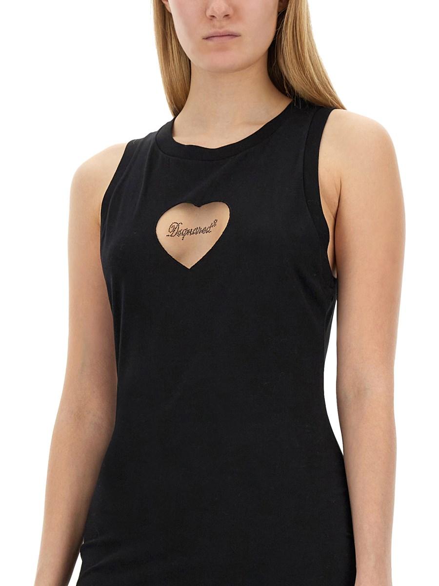 DSQUARED ABITO MINI CON DETTAGLIO CUORE