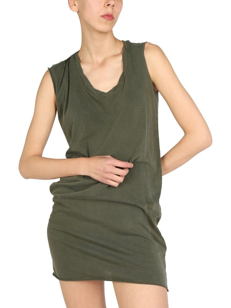 DSQUARED ABITO MINI IN COTONE CON SCOLLO TONDO