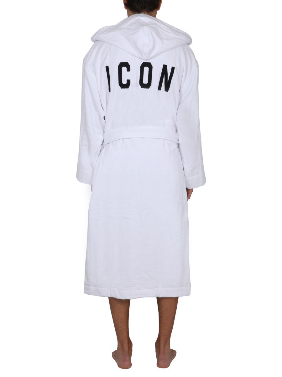 DSQUARED ACCAPPATOIO IN COTONE CON LOGO