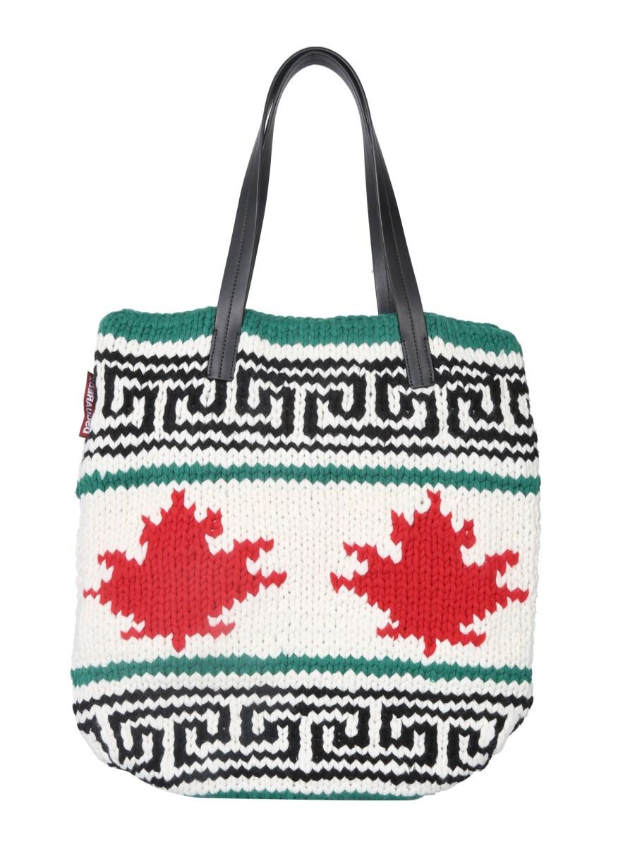 DSQUARED BORSA SHOPPING LARGE IN MISTO LANA