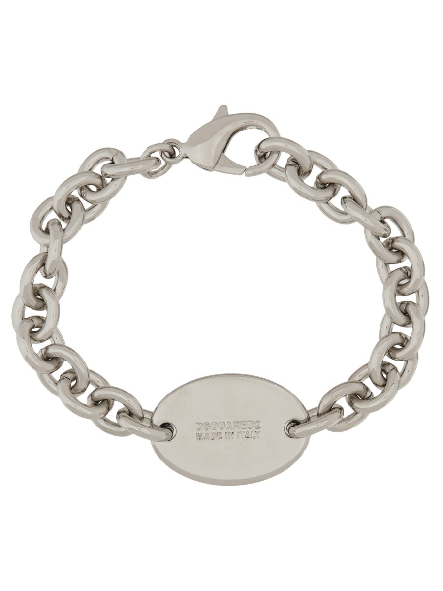 DSQUARED BRACCIALE A CATENA CON TAG D2