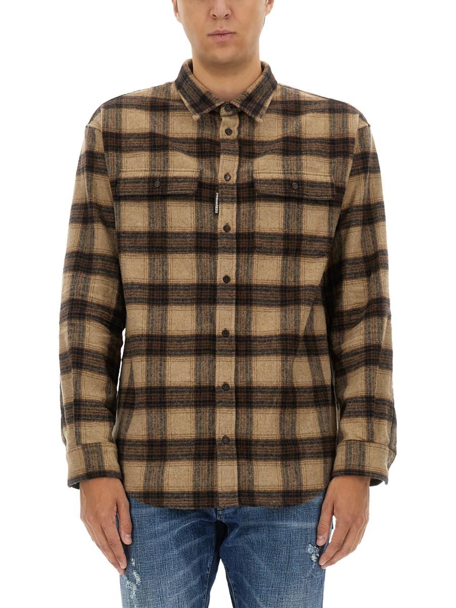 DSQUARED CAMICIA A QUADRI