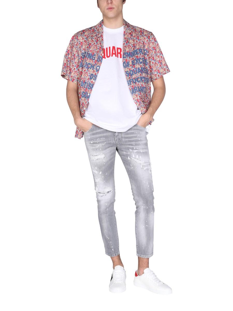 DSQUARED CAMICIA "BOWLING" IN COTONE