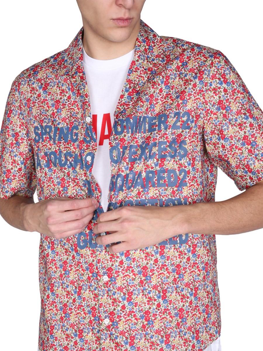 DSQUARED CAMICIA "BOWLING" IN COTONE