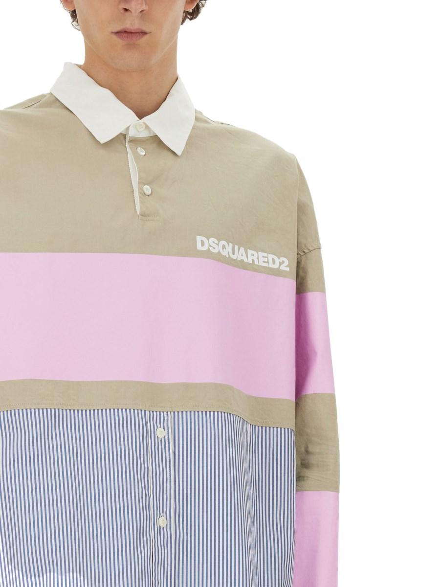 DSQUARED CAMICIA HYBRID OVERSIZE