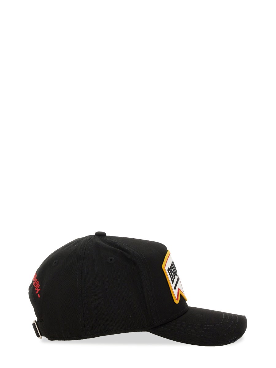 DSQUARED CAPPELLO DA BASEBALL CON PATCH LOGO