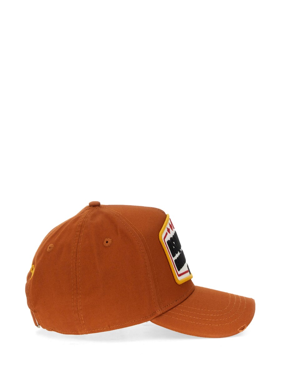 DSQUARED CAPPELLO DA BASEBALL IN COTONE CON LOGO