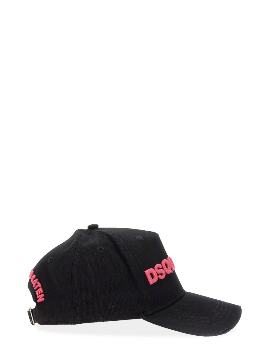 DSQUARED CAPPELLO DA BASEBALL IN COTONE CON LOGO