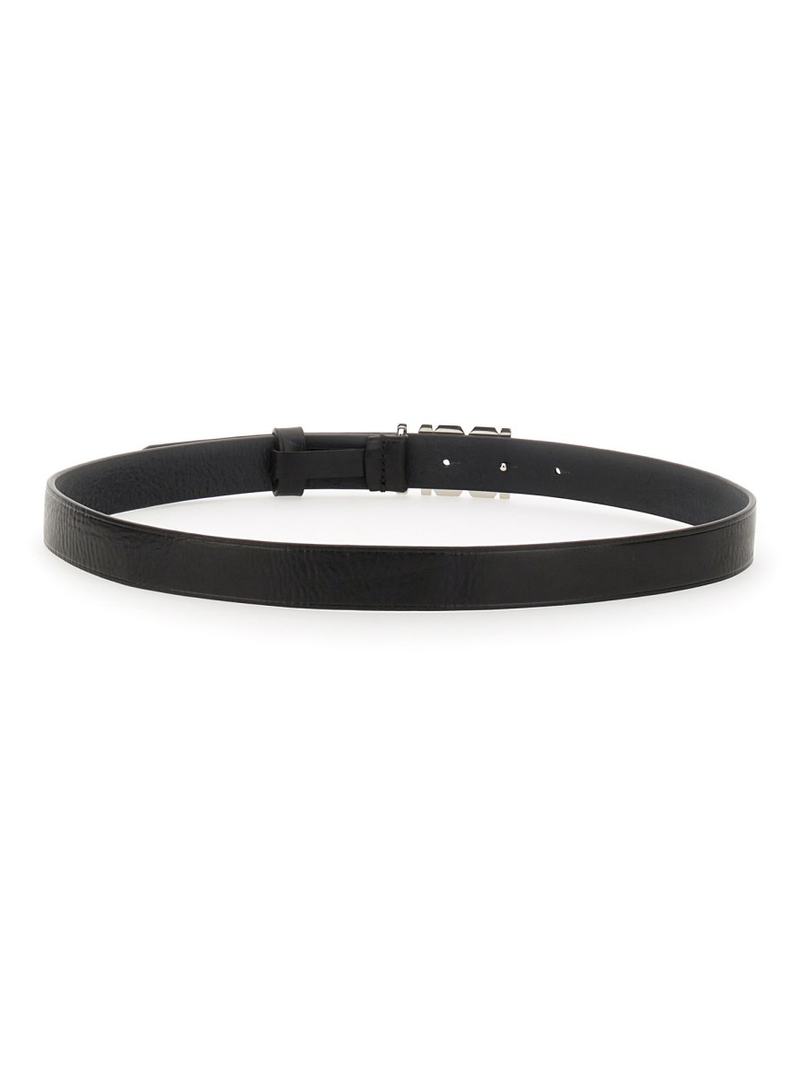 DSQUARED CINTURA IN PELLE CON PLACCA ICON