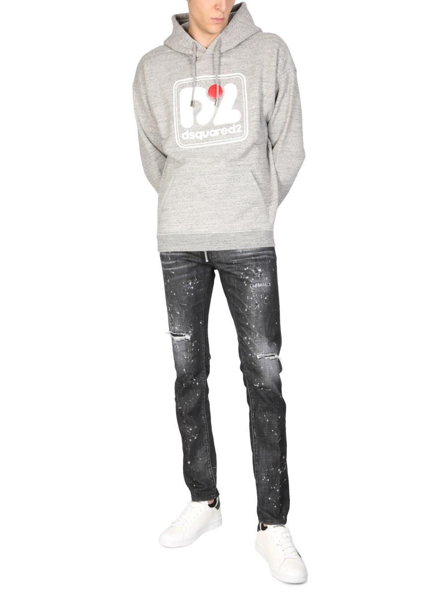 DSQUARED FELPA CAMO PATCH HERCA ANORAK IN COTONE