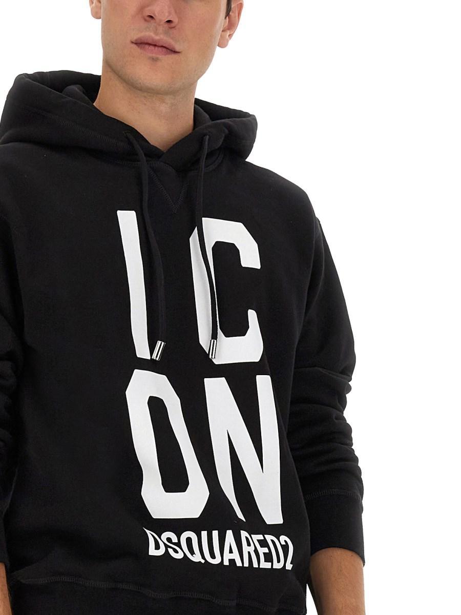 DSQUARED FELPA CON LOGO IN COTONE