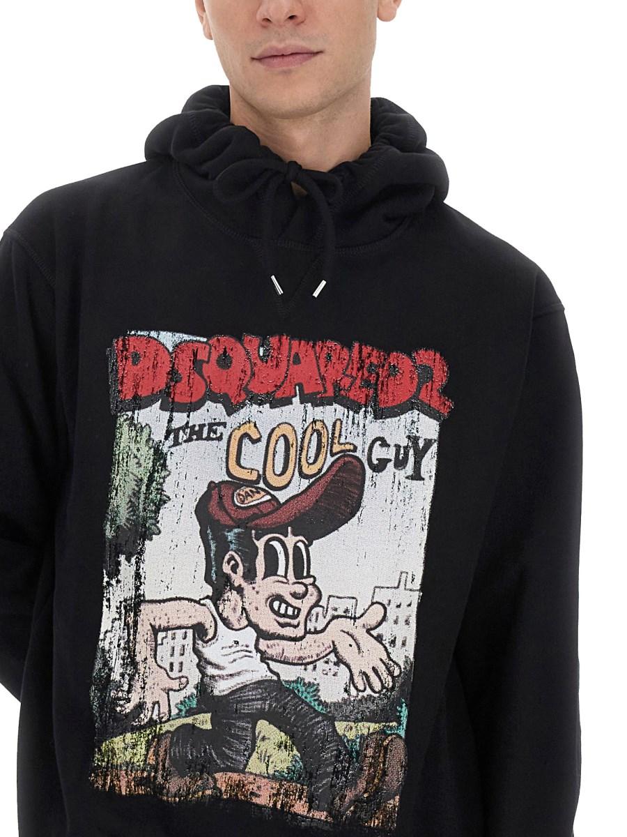 DSQUARED FELPA CON STAMPA LOGO