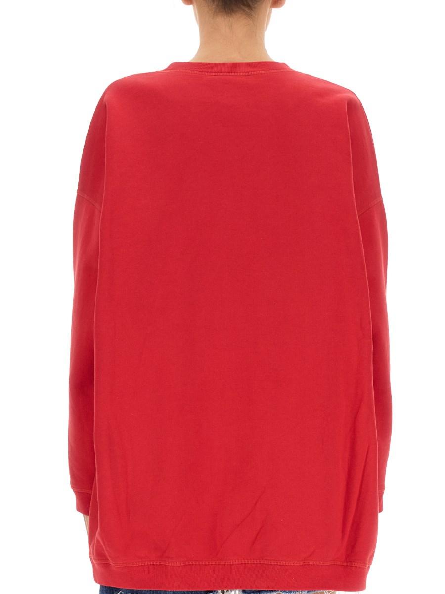 DSQUARED FELPA "ICON" IN COTONE CON STAMPA LOGO