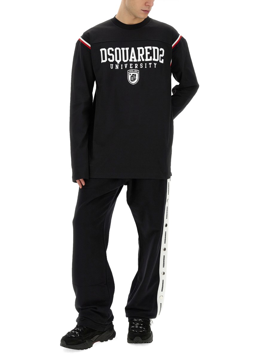 DSQUARED FELPA IN COTONE CON LOGO