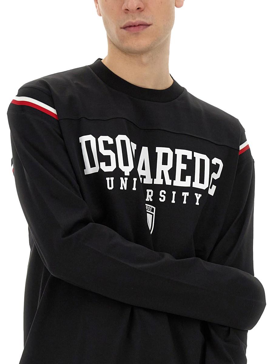 DSQUARED FELPA IN COTONE CON LOGO