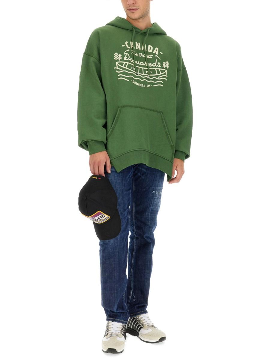 DSQUARED FELPA IN COTONE CON LOGO
