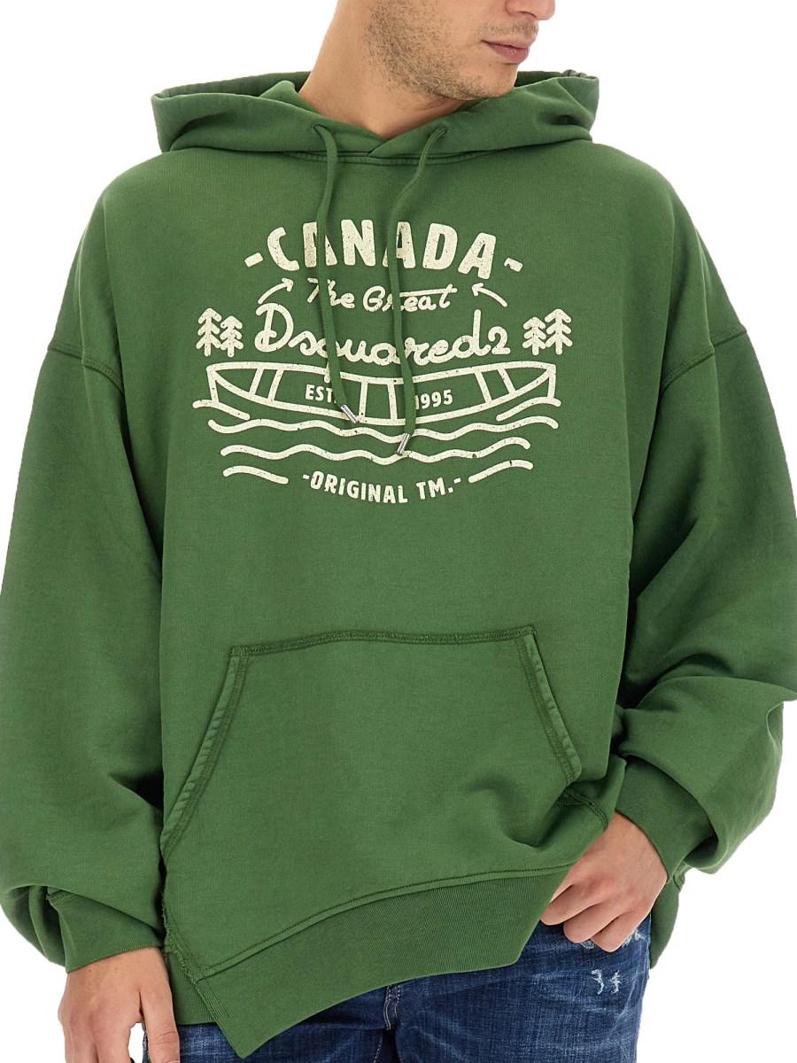 DSQUARED FELPA IN COTONE CON LOGO