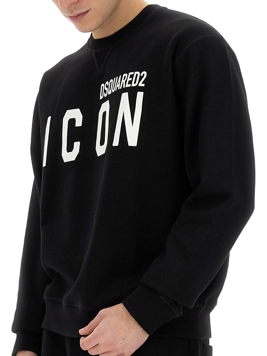 DSQUARED FELPA IN COTONE CON STAMPA ICON