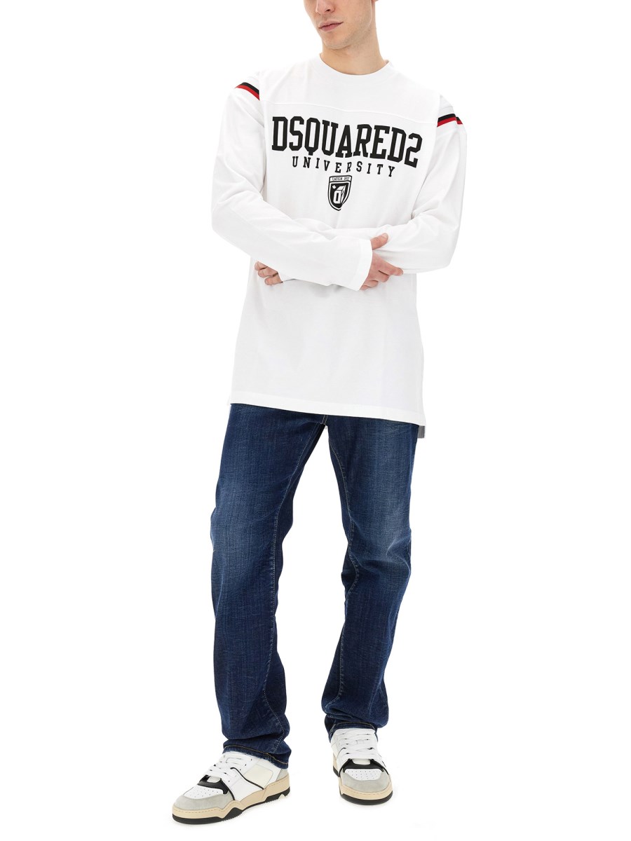 DSQUARED FELPA IN COTONE CON STAMPA LOGO