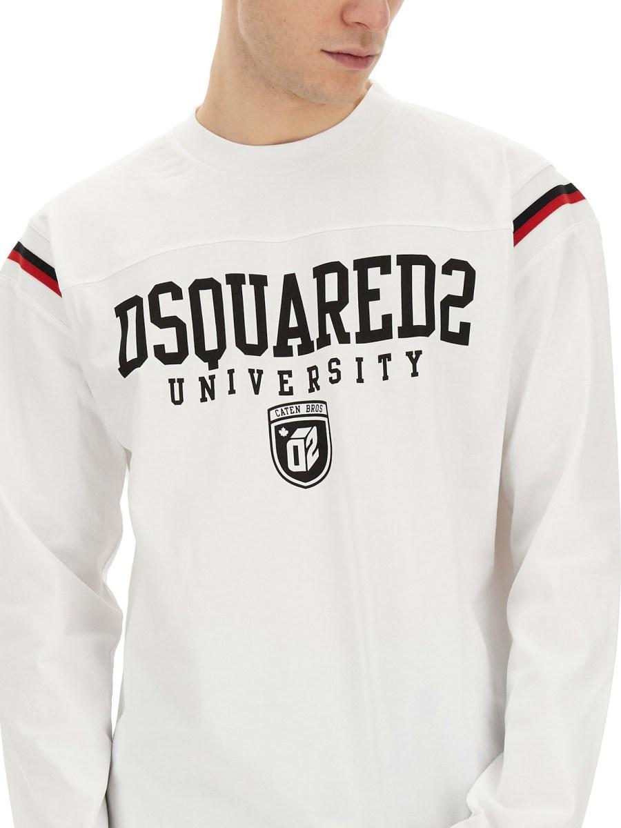 DSQUARED FELPA IN COTONE CON STAMPA LOGO