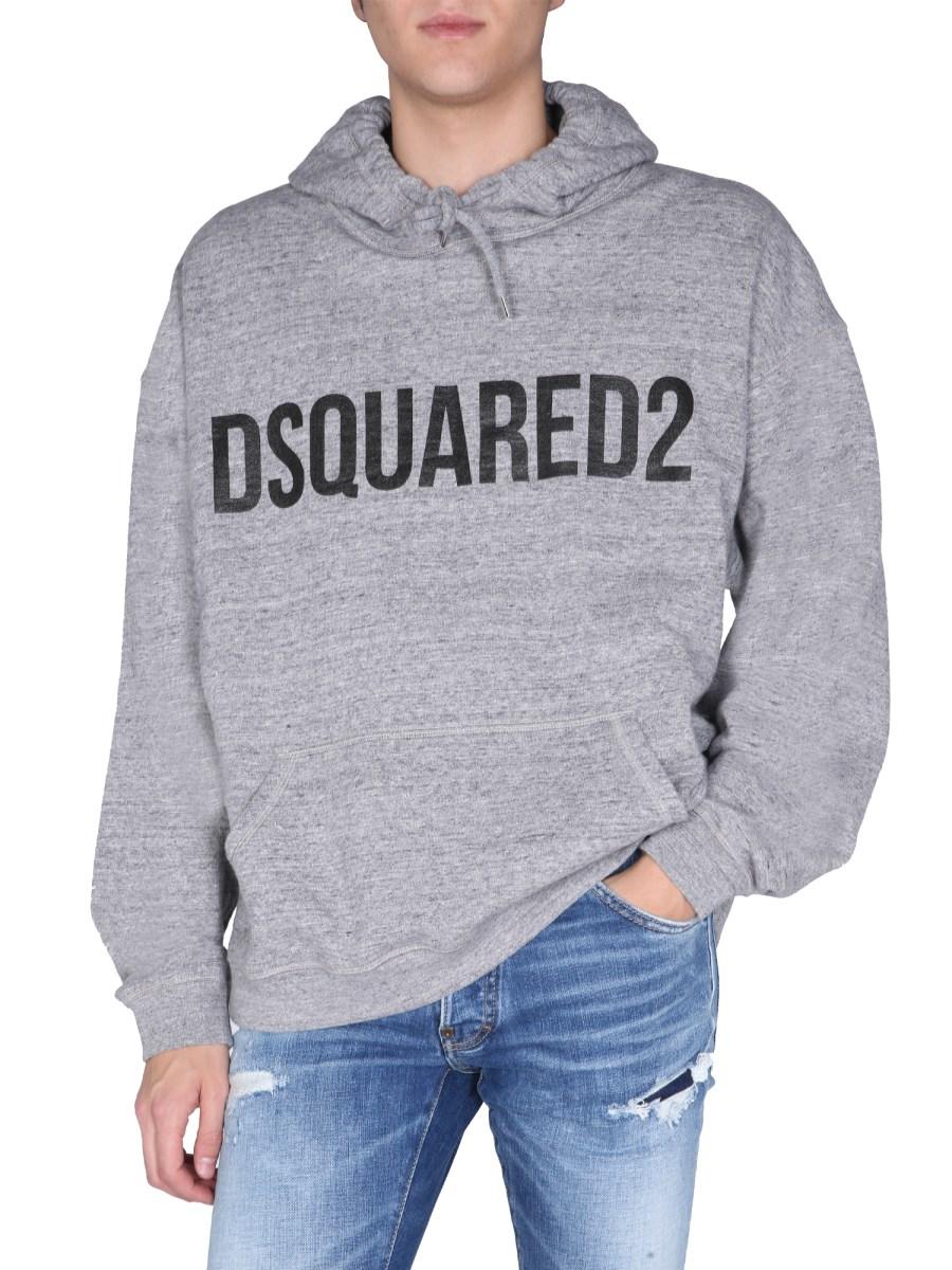 DSQUARED FELPA IN COTONE CON STAMPA LOGO