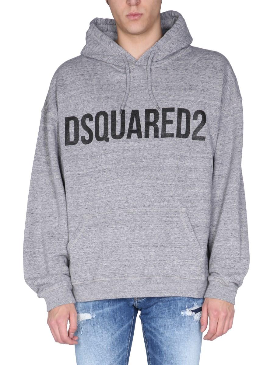DSQUARED FELPA IN COTONE CON STAMPA LOGO