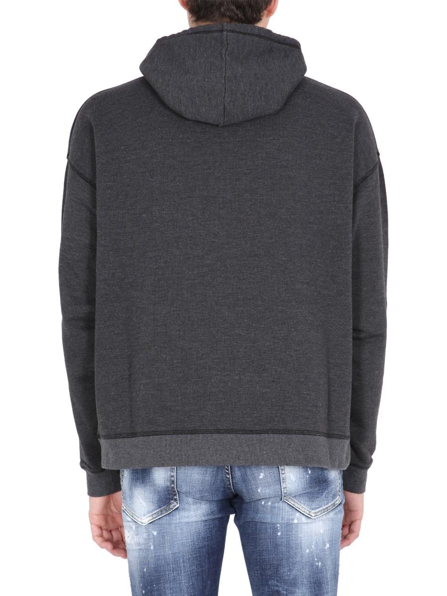 DSQUARED FELPA IN COTONE CON STAMPA LOGO
