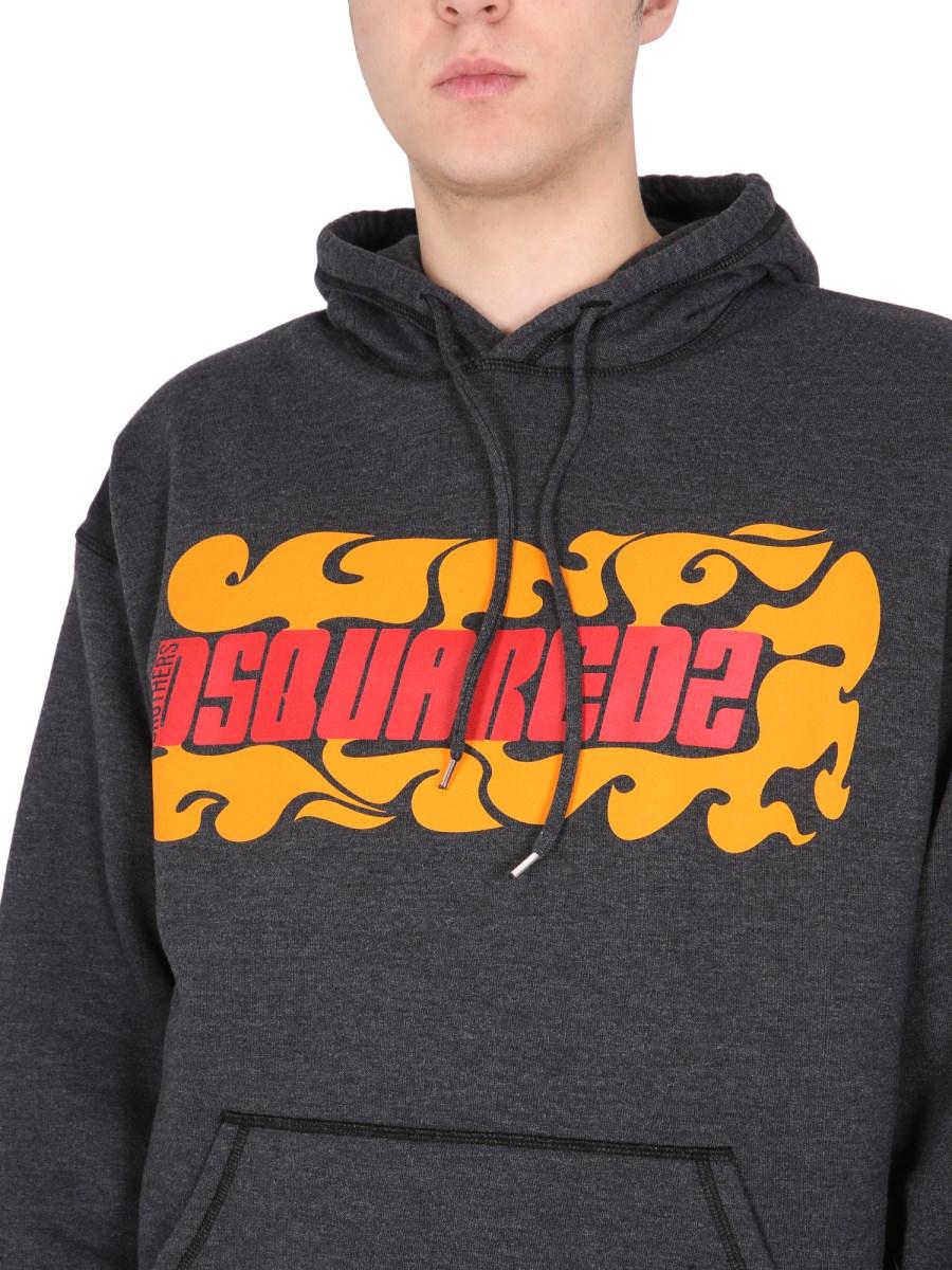 DSQUARED FELPA IN COTONE CON STAMPA LOGO
