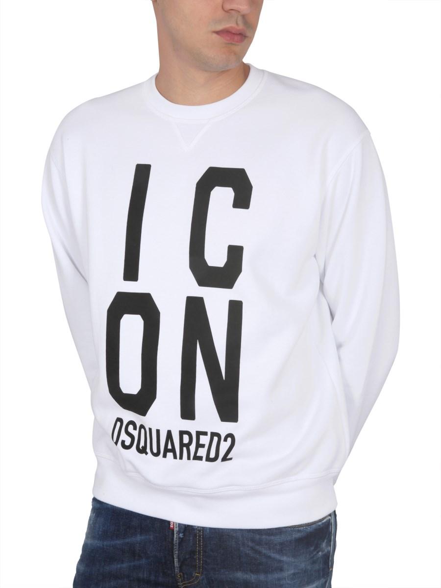DSQUARED FELPA IN COTONE CON STAMPA LOGO
