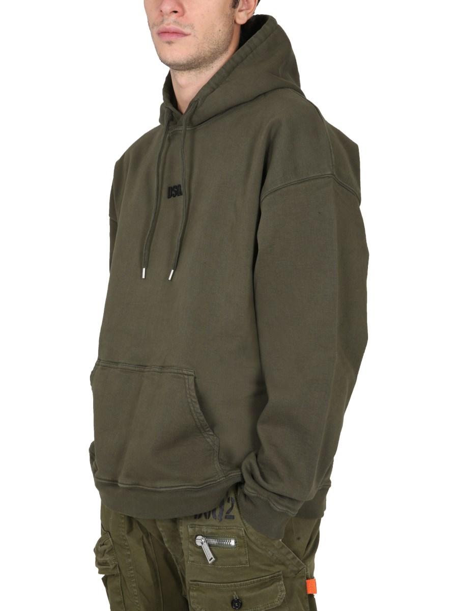 DSQUARED FELPA IN MISTO COTONE CON MINI LOGO