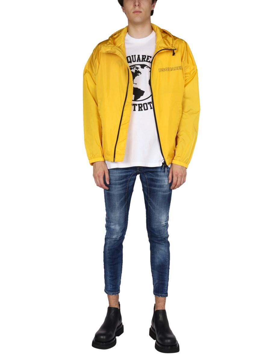DSQUARED GIACCA A VENTO IN NYLON CON LOGO