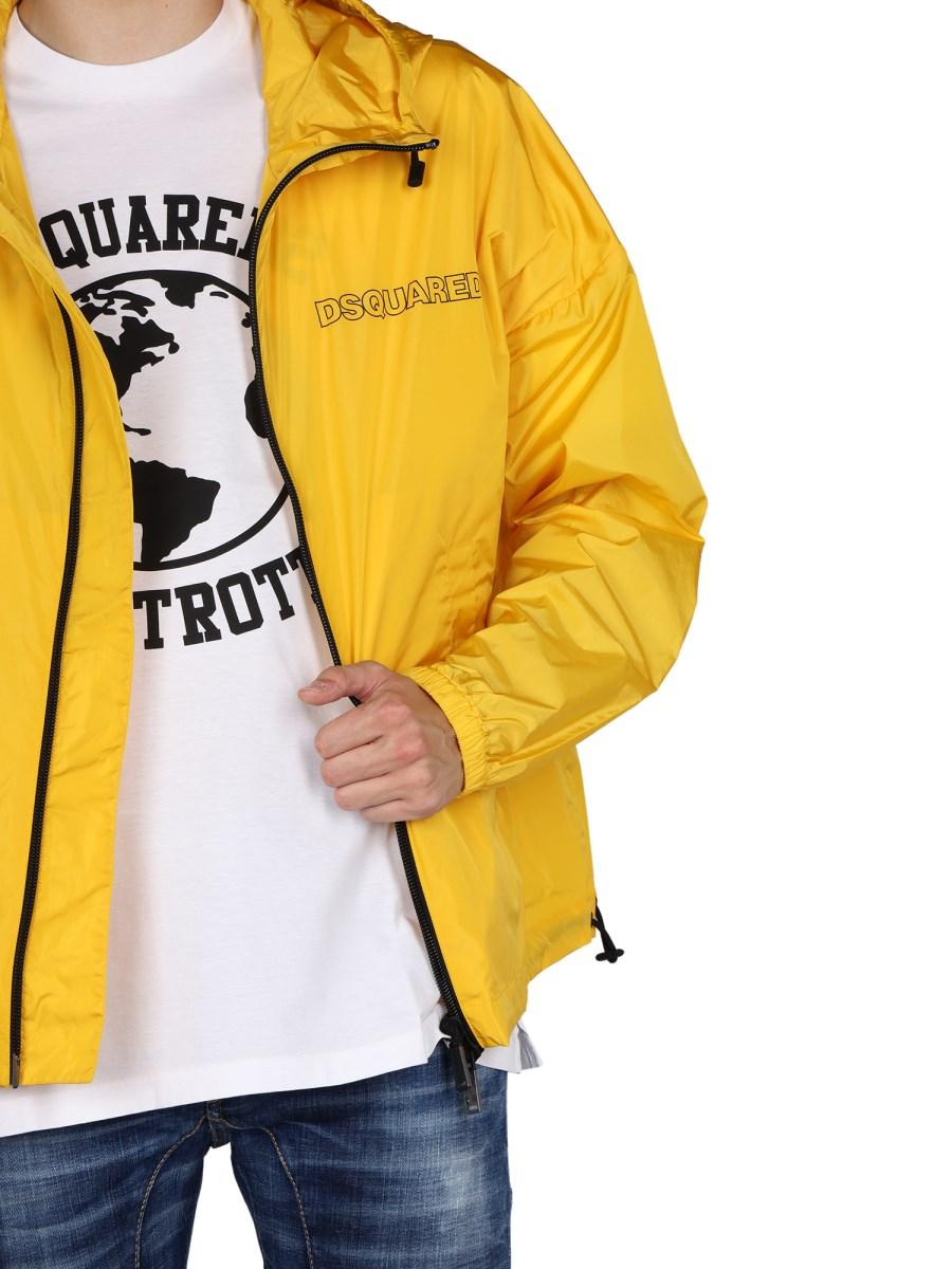 DSQUARED GIACCA A VENTO IN NYLON CON LOGO
