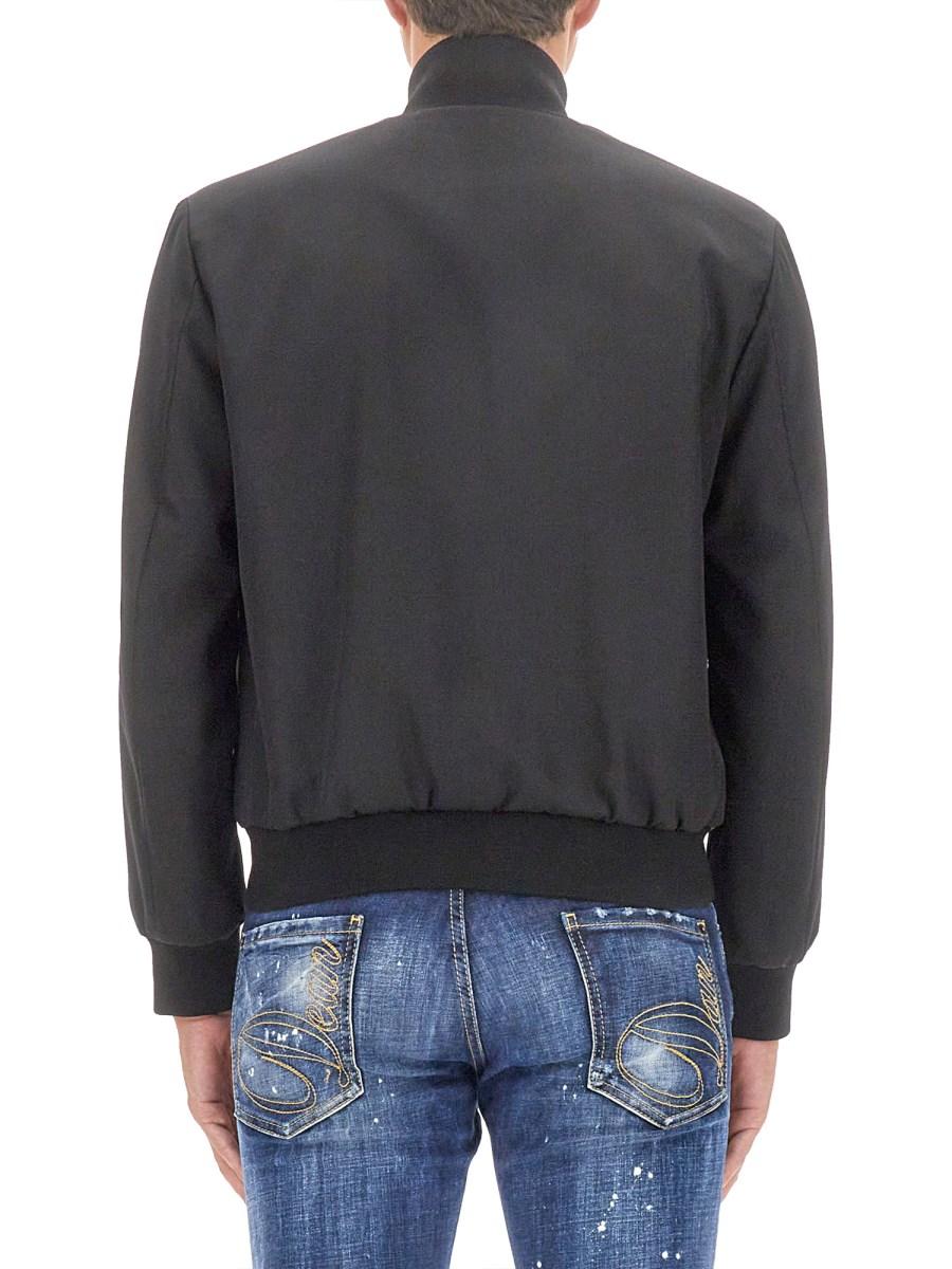 DSQUARED GIACCA BOMBER IN NYLON CON LOGO