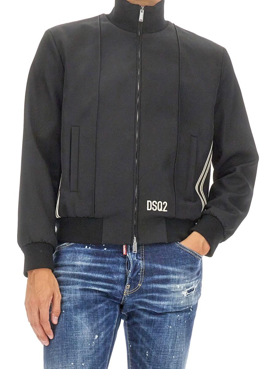 DSQUARED GIACCA BOMBER IN NYLON CON LOGO