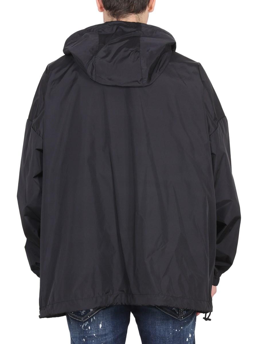 DSQUARED GIACCA IN NYLON CON PATCH LOGO