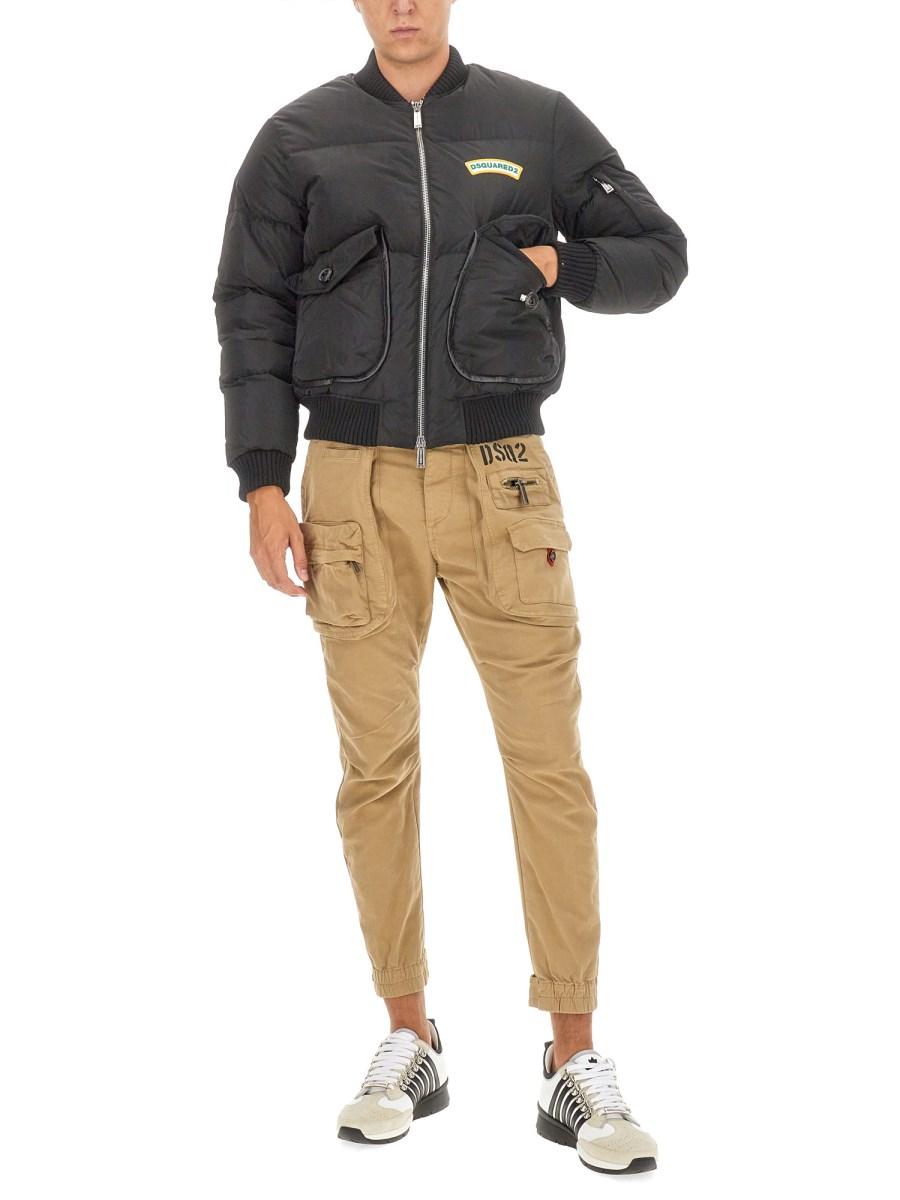 DSQUARED GIACCA IN TESSUTO TECNICO CON LOGO
