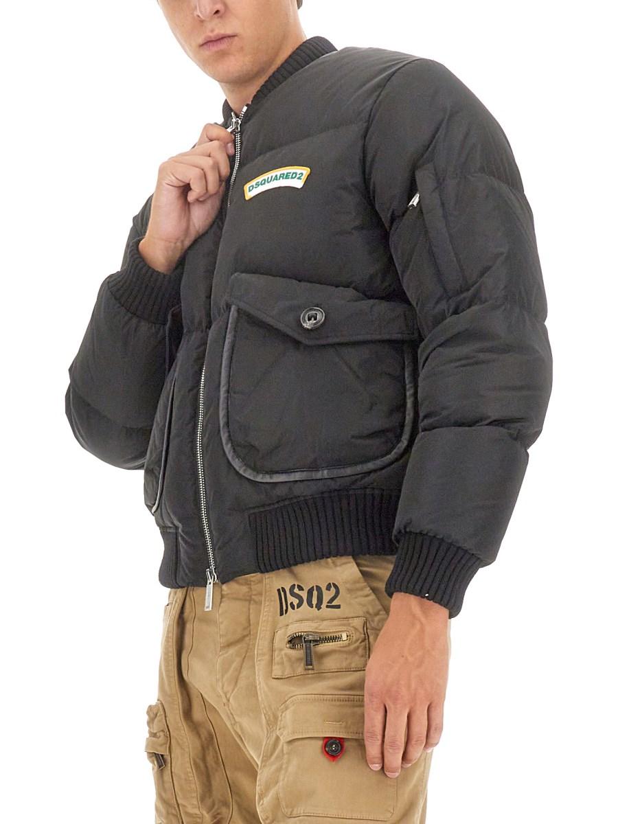 DSQUARED GIACCA IN TESSUTO TECNICO CON LOGO