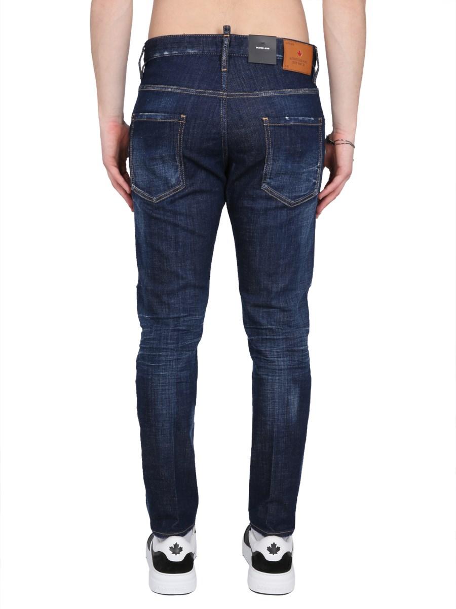 DSQUARED JEANS SKATER FIT IN DENIM DI COTONE