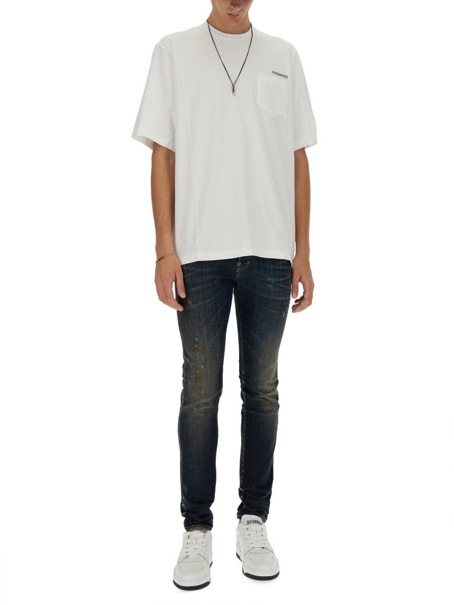 DSQUARED JEANS SKATER IN DENIM DI COTONE