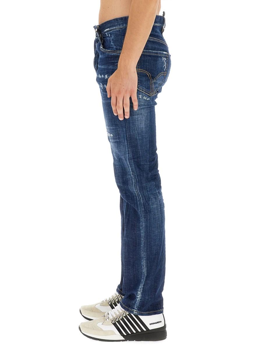 DSQUARED JEANS SLIM FIT IN DENIM DI COTONE