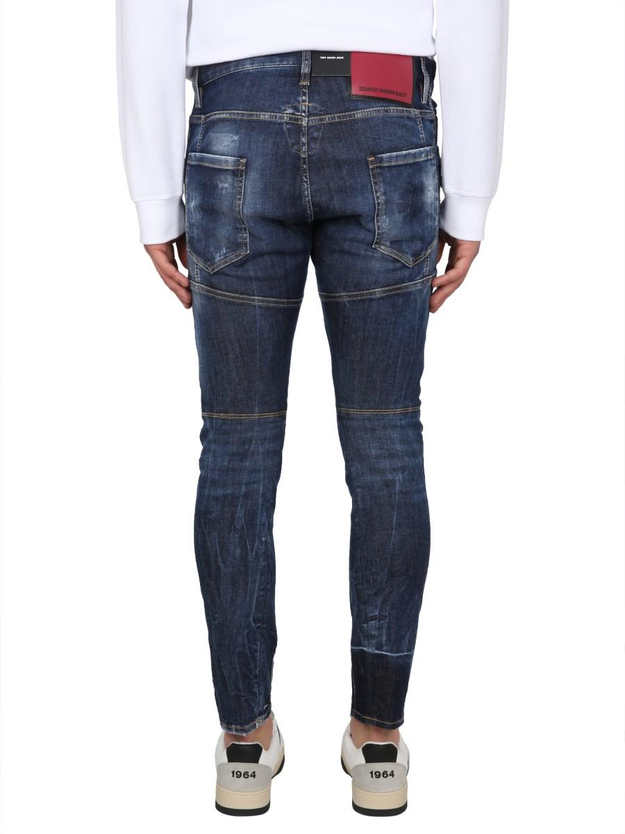 DSQUARED JEANS TIDY BIKER FIT IN DENIM DI COTONE