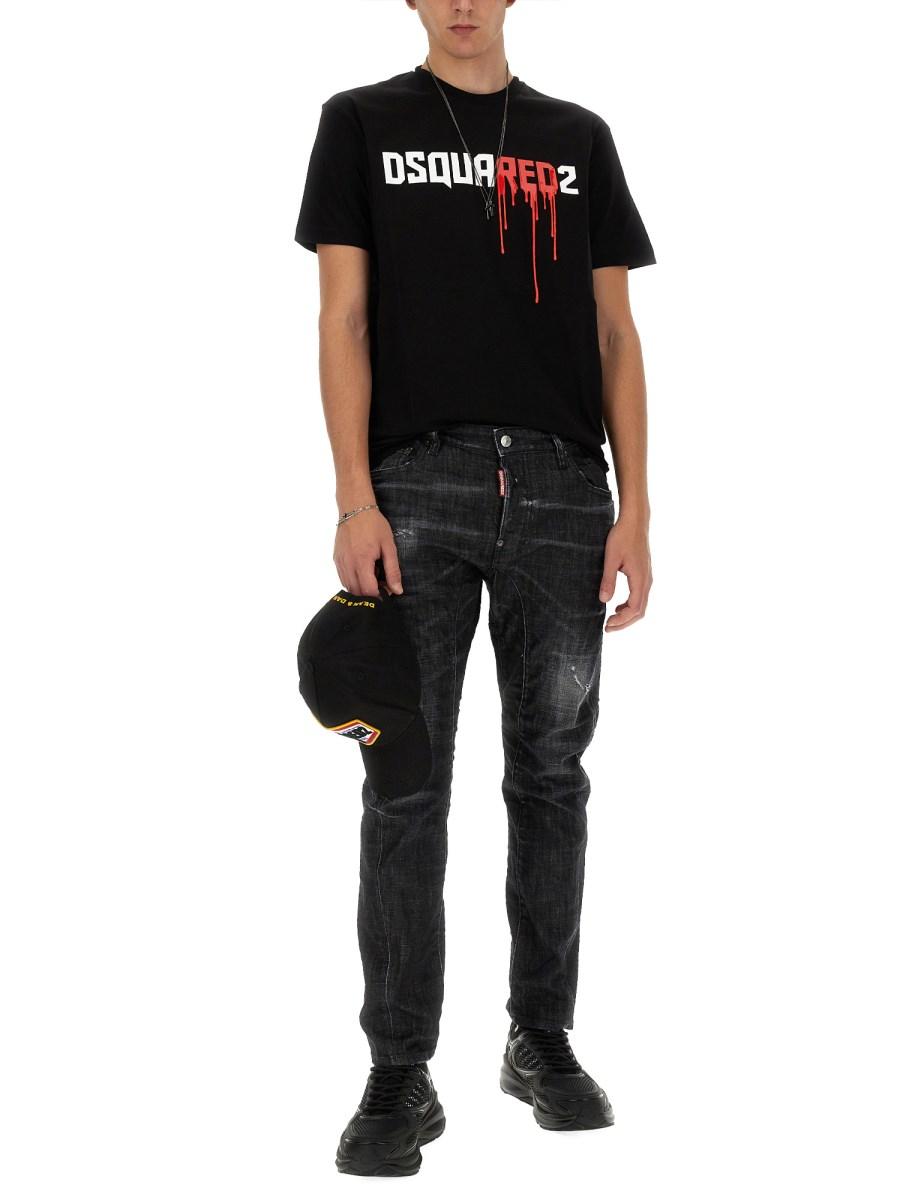 DSQUARED JEANS TIDY BIKER IN DENIM DI COTONE