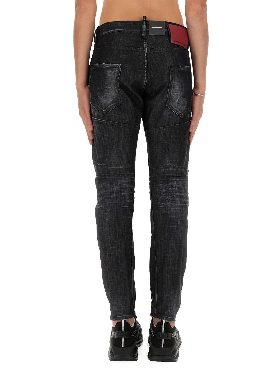 DSQUARED JEANS TIDY BIKER IN DENIM DI COTONE
