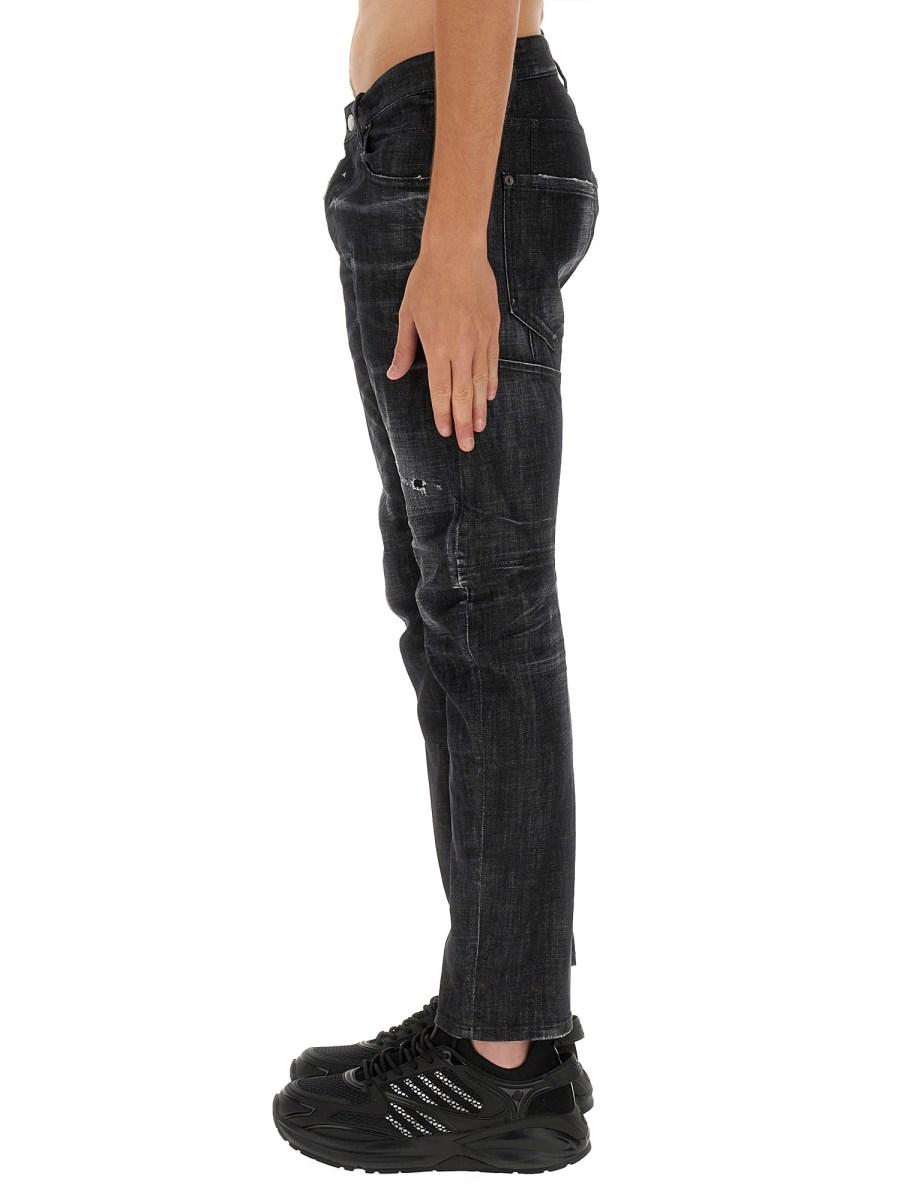 DSQUARED JEANS TIDY BIKER IN DENIM DI COTONE
