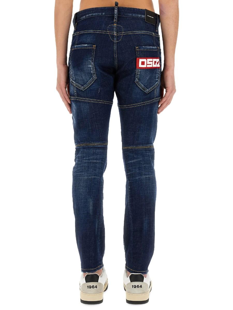 DSQUARED JEANS TIDY BIKER IN JERSEY DI COTONE