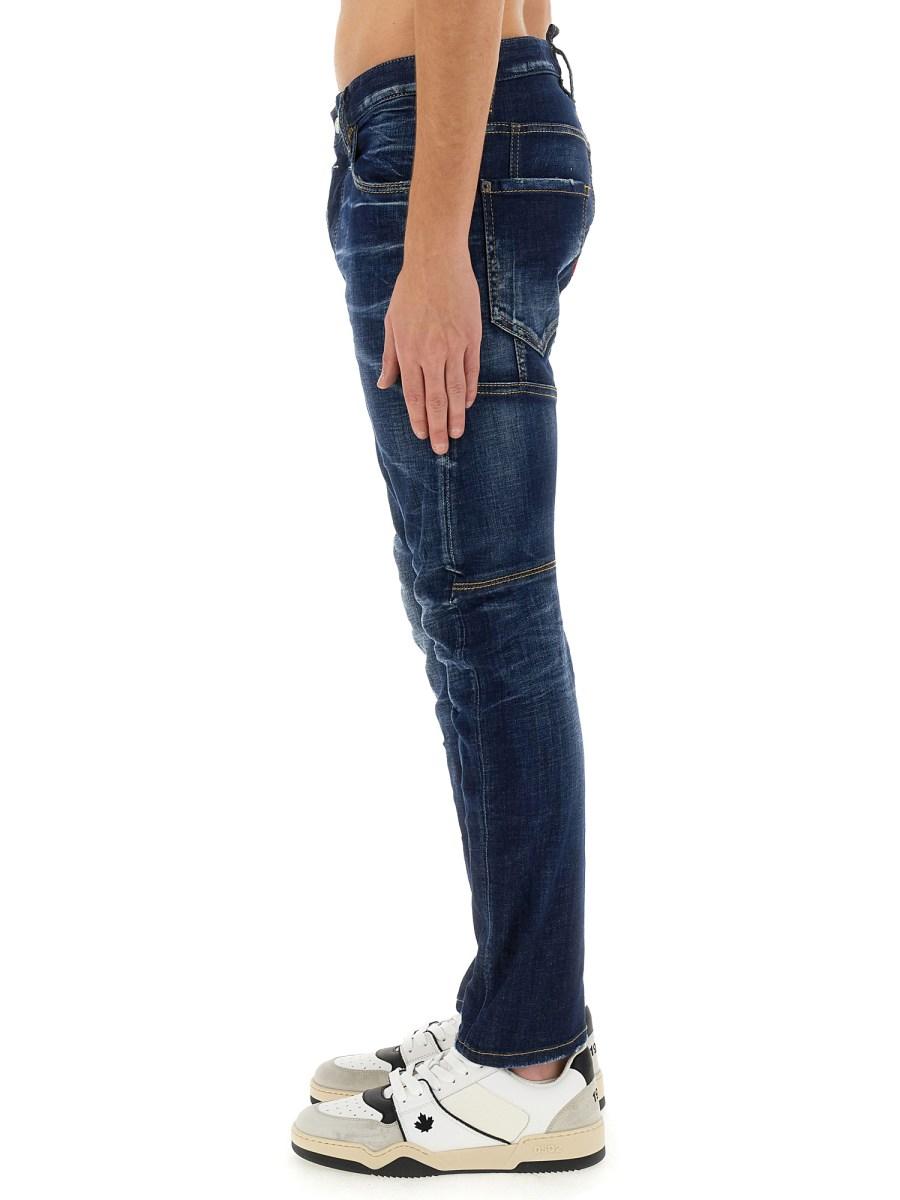 DSQUARED JEANS TIDY BIKER IN JERSEY DI COTONE