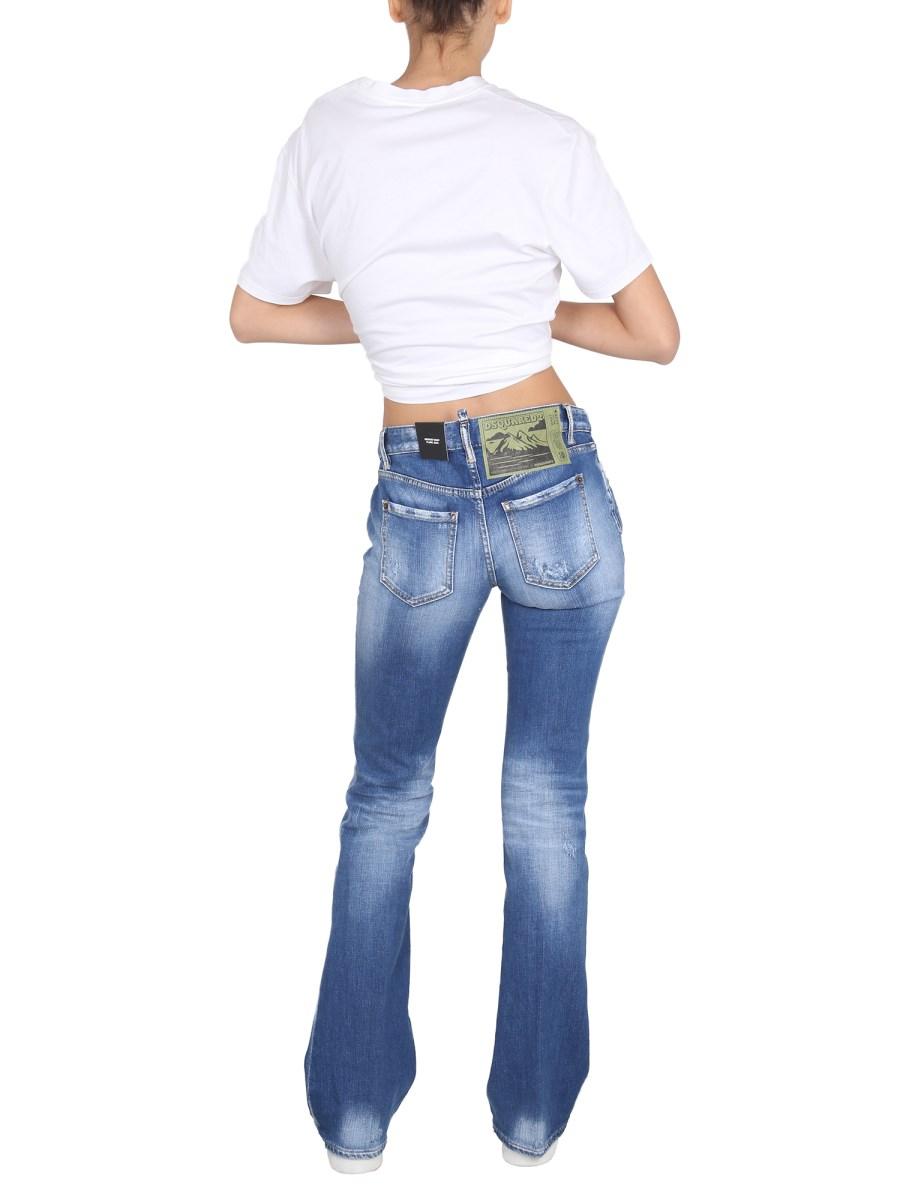 DSQUARED JEANS WIDE LEG IN DENIM