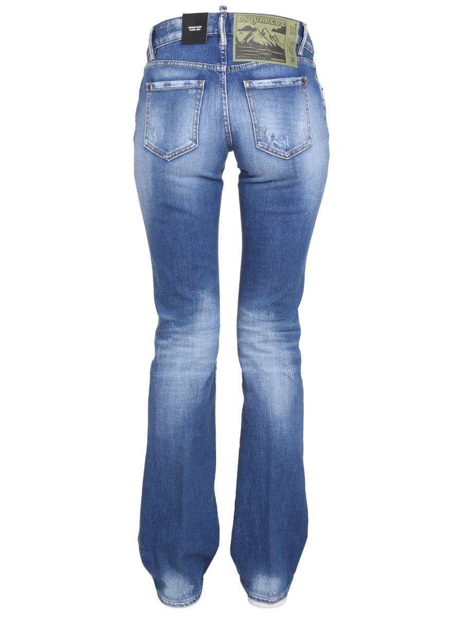 DSQUARED JEANS WIDE LEG IN DENIM