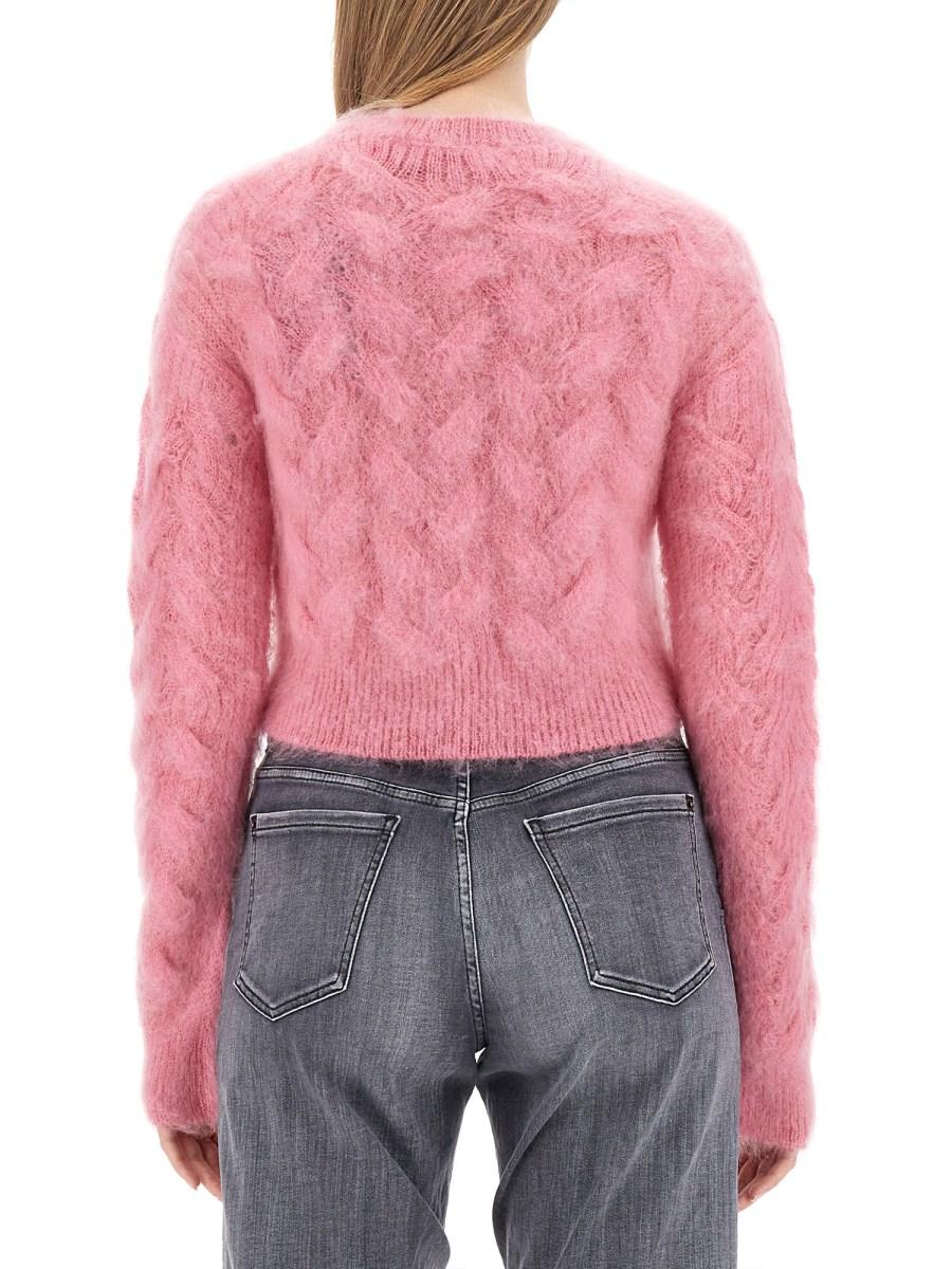 DSQUARED MAGLIA CROPPED IN MOHAIR