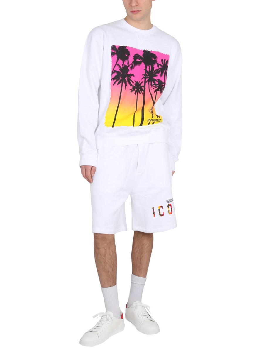 DSQUARED MAGLIA GIROCOLLO IN COTONE